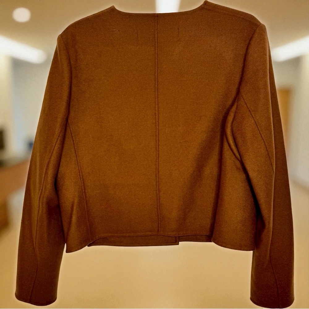 Veronica Beard LYSSA Wool-Blend Button-Up Soft Jacket Blazer 8 Deep Ochre - Picture 6 of 11